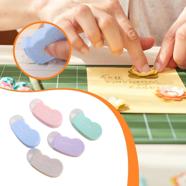 Rodillo de cinta,Cinta adhesiva de doble cara para hacer tarjetas y manualidades,Cinta adhesiva para álbumes de recortes Craft Sticky Glue Runner,Cinta adhesiva de doble cara para