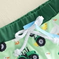 thumbnail image 4 of Sgkm Newborn Outfits Baby Boy Tractor Pattern Cute Outfits Colorful Short Sleeve Romper Pants Hat Set Baby Clothes Boy, 4 of 8
