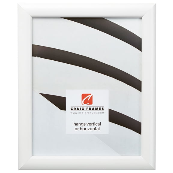 Craig Frames Bullnose, 14x16 inch Picture Frame, Contemporary Satin White