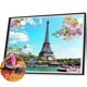 thumbnail image 1 of Cuadros Decorativos Paisaje de la Torre Eiffel 5D Kits de pintura de diamantes DIY Decoración de taladro redondo completo (DG392) Tmvgtek embutido en tela, 1 of 8