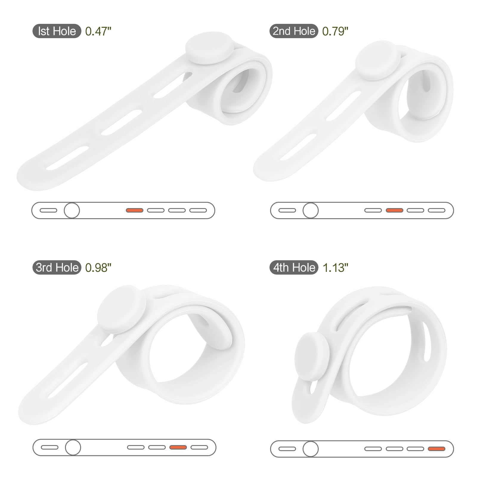 Donruby 24Pcs Silicone Cable Ties - Reusable & Washable with Locking Buckles, Adjustable Fastening Cable Management Straps, Multi-Purpose High Elasticity Cord Organizer (4 Colors)