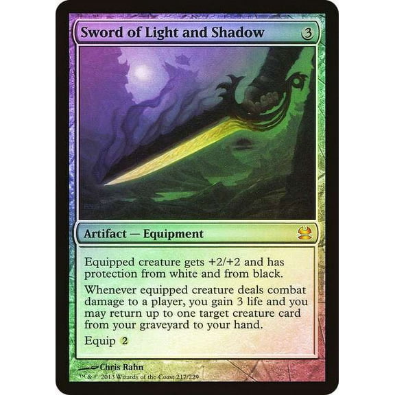 MtG Modern Masters Mythic Rare Sword of Light and Shadow (Foil) #217