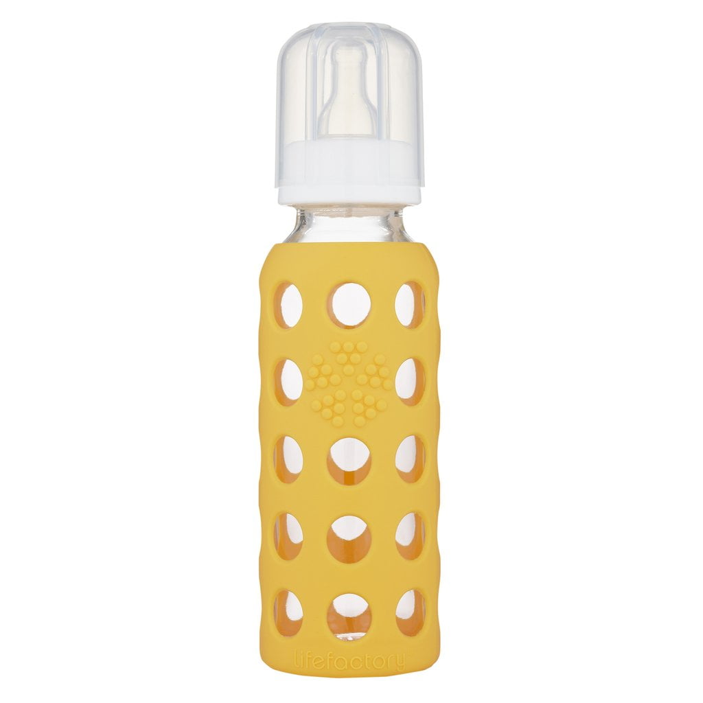 Lifefactory 9 Oz Glass Baby Bottle With Protective Silicone Sleeve