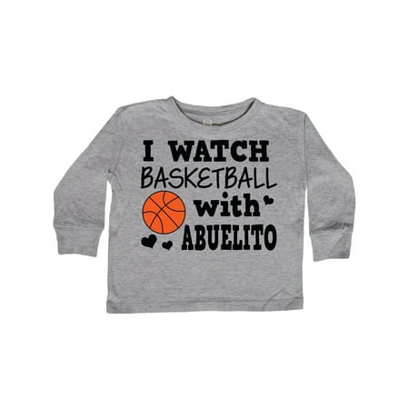 

Inktastic I Watch Basketball with Abuelito Gift Toddler Boy Girl Long Sleeve T-Shirt