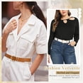 thumbnail image 4 of 3 Pack Women's Leather Belts for Jeans Dresses Ladies Waist Belt with Fashion Gold Buckle, 4 of 5