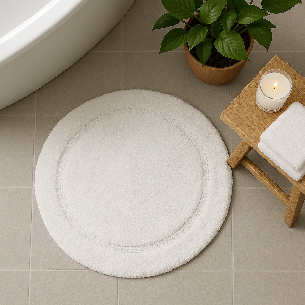 Marrakesh 100% Cotton Round Bath Mat