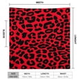 thumbnail image 3 of Animal Print Black Red Leopard Spots Bathrobe Plush Bathrobe Cozy Unisex Winter Bathrobe Warm Water Absorbent, 3 of 9