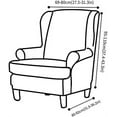 thumbnail image 5 of SHANNA Wingback Chair Slipcovers 2-Piece Stretch Fabric Wing Chair Cover with Cushion Cover Armchair Sofa Furniture Protector, 5 of 9