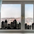 thumbnail image 7 of 46x15/116x38cm Black City Window Clings Double Sided Skyline Glass Sticker Building Silhouettes Window Decals Non Adhesive Static Vinyl Film Home Decor for Glass Sliding Door, 7 of 7