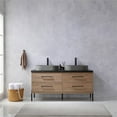 thumbnail image 2 of Trento 60" Double Sink Bath Vanity in North American Oak w/ Black Sintered Stone, 2 of 5