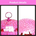 thumbnail image 3 of Espejo con forma de bola de discoteca DJBoomy, 20 cm, rosa, colgante con anillo, 3 of 8