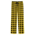 thumbnail image 7 of Momasggi Men's Plaid Pajama Pants Elastic Waistband Drawstring Lounge Pant Loose Casual Straight Leg Sleep Pants Lightweight Soft Pj Bottoms with Pockets Yellow 3XL, 7 of 7