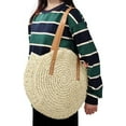 thumbnail image 4 of Kukuzhu Women Straw Woven Tote Handbag Large Beach Handmade Purse Shoulder Bag Straw Beach Handbag, 4 of 6