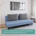 thumbnail image 6 of XYMHUN Armless Futon Cover Stretch Futon Slipcovers with Elastic Bottom Light Blue, 6 of 7