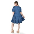 thumbnail image 3 of Vestido de mezclilla con botones Roman Fashion /Tallas Extras, 3831 (Mezclilla dark) azul 36, 3 of 6