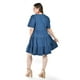 thumbnail image 3 of Vestido de mezclilla con botones Roman Fashion /Tallas Extras, 3831 (Mezclilla dark) azul 36, 3 of 6