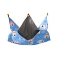 thumbnail image 4 of Hamaca para hámster, hamaca para mascotas, jaula colgante, túnel de 2 capas, juguete, cama columpio para juegos cálidos, cama para dormir para mascota Oso Azul L, 4 of 8