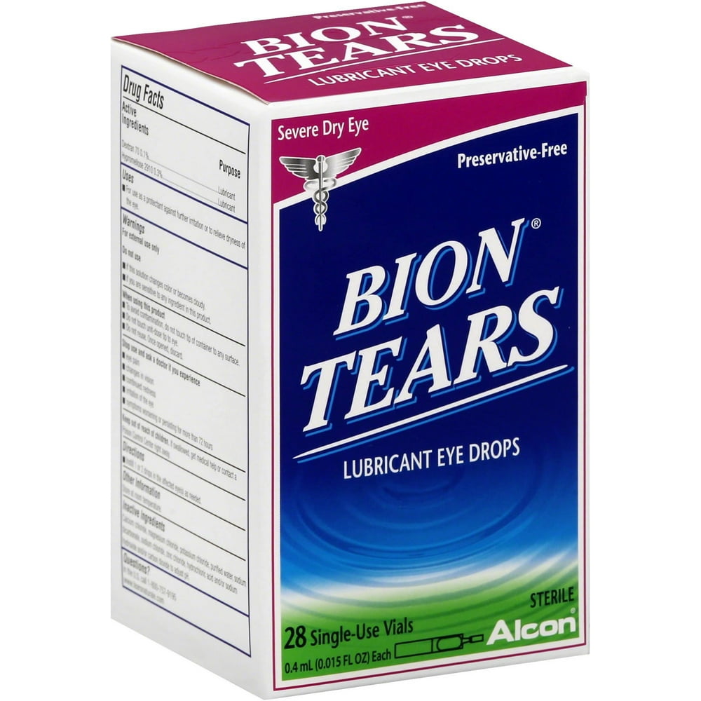 Bion Tears Lubricant Eye Drops Single Use Vials 28 ea (Pack of 2