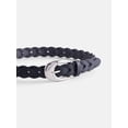 thumbnail image 2 of Scenario Women's and Women's Plus Faux Leather Twisted Braid Belt, Black, 2 of 3