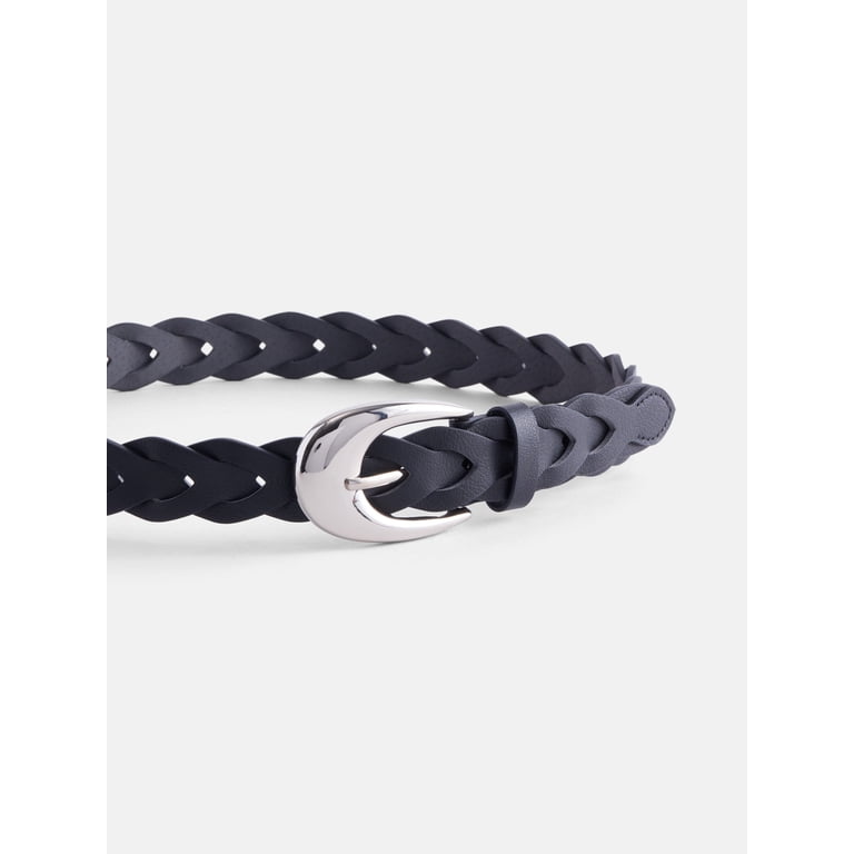 Scenario Women's Twisted Braid Belt, Black photo 2