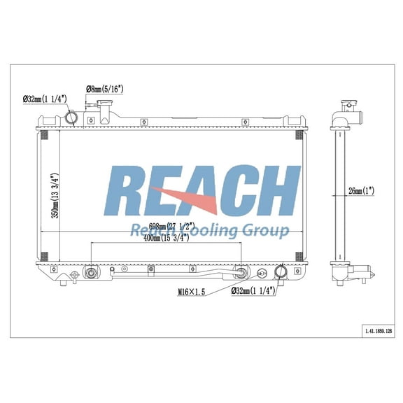 REACH 41-1859 Radiator for 97-96 Toyota RAV4, Automotive Radiator Replacement Part