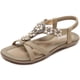 thumbnail image 2 of KIDENG Sandalias De Mujer Con Tacón Ocio De Verano Cuentas Planas De Diamantes De Imitación Zapatos De Playa Bohemia Cómodos 560-22, 2 of 4