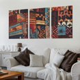 thumbnail image 2 of Shadudu Patchwork Design Canvas Wall Decor for Bedroom, Living Room, Office - Modern Art Prints, 12x16 Inches, Unframed, Set of 3 Pieces 12"x16"x3pcs, 2 of 6
