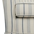 thumbnail image 6 of GDF Studio Tiffin Indoor Modern Swivel Club Chair, White/Blue Stripe, 6 of 8