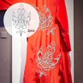 thumbnail image 2 of Embroidered Applique Sew On Flower Embroidery Patch for Cosplay Patch Jeans Clothes Costumes Silver, 2 of 9