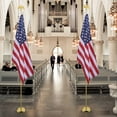 thumbnail image 3 of Yescom 4 Pack 8 Ft Sectional Indoor Flagpole Kit Aluminum Eagle Finial US Flag, 3 of 11