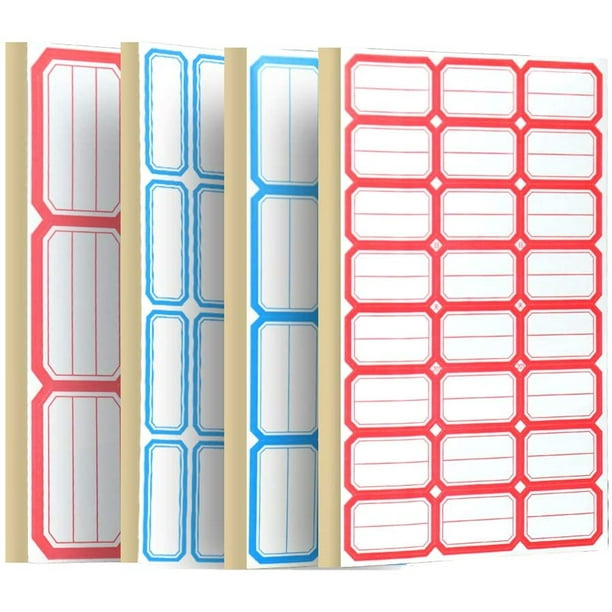 80 Sheets 4 Size Label Stickers, Sticky Rectangle Labels ...