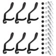 thumbnail image 1 of Ganchos dobles de aluminio para colgar bolsos Sunnimix Perchero Doble Negro con 12 tornillos, 1 of 8