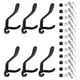 thumbnail image 1 of Ganchos dobles de aluminio para colgar bolsos Sunnimix Perchero Doble Negro con 12 tornillos, 1 of 8
