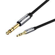 6.35mm to 3.5mm Headphone Cable 6.6FT,Anbear 1/4 to 1/8 Headphone Adapter TRS Stereo Audio Alloy Housing and Nylon