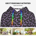 thumbnail image 4 of Haiem Bat Purple for Women's Fashion Hoodies & Sweatshirts with Kangaroo Pocket,Hooded Sweatshirt with Eye-catching Drawstrings-X-Large, 4 of 7