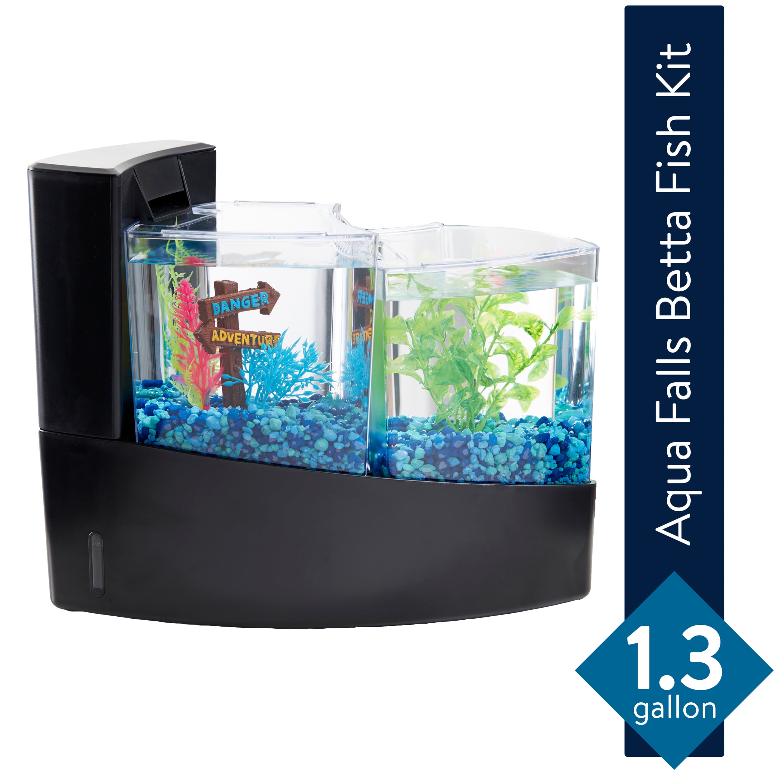 Aqua 3-Gallon 360 View Aquarium Kit with LED Lighting and Filter, Ideal for a Variety of Tropical Fish - Walmart.com