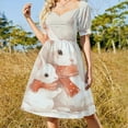 thumbnail image 4 of Rabbit Dress Elegant Dresses Plus Sizes Dress Summer 2025 Women Long Dress Women Women's Dress, 4 of 6