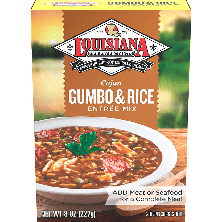 Louisiana Fish Fry Products Cajun Gumbo & Rice Entree Mix, 8oz