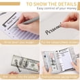 thumbnail image 4 of Tignapoo A6 PU Leather Budget Planner with 12 Colorful Sheets, 12 Zip Pockets, 24 Labels, and 2 English Word Stickers - Grey, Black, Pink, Yellow, Blue Options, 4 of 6