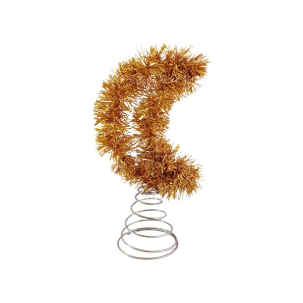 Adorno para la punta del árbol de Navidad con tres estilos para elegir: luna, estrella y corazón. Decora el árbol de Navidad y disfruta de una experiencia diferente.