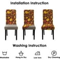 thumbnail image 6 of Fall Thanksgiving Chair Covers Set of 4, Pumpkin Maple Leaf Dining Chair Protectors, Elastic Removable Washable Dining Chair Covers, Suitable for Fall Thanksgiving Kitchen Dining Room Holiday Decor, 6 of 7