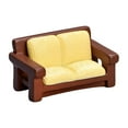 thumbnail image 5 of Dollhouse Furniture Miniature Furniture Model for Living Room Kitchen Study Brown Small Sofa, 5 of 7
