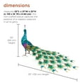 thumbnail image 3 of Alpine Corporation Jumbo Size Blue Majestic Tail Down Peacock Décor, 3 of 12