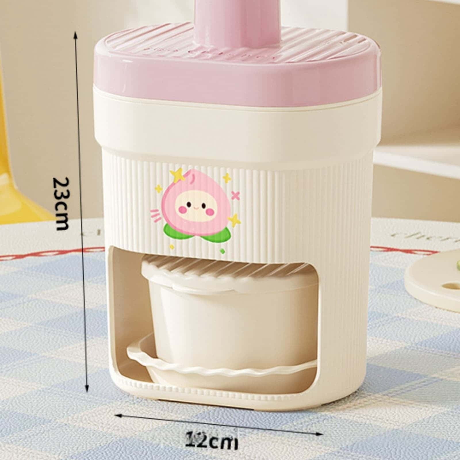 Summer Manual Ice Shaver Ice Hand Crank Crusher Machine Portable Compact Snow Cone Machine with Cartoon Design Shaved Ice Machine for Homemade Slushies Shaved Ice and Summer Treats