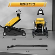 Naipo Low Profile Floor Jack, Mini Hydraulic Car Jack 2 Ton(4010lbs) Quick Lift Pump 5.7-15.8 with Wheels for Sedan/ SUV/MPV,All Steel Construction,Lightweight, Yellow