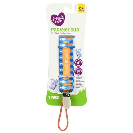 Parent's Choice 0+ Months Fish Pattern Pacifier Clip