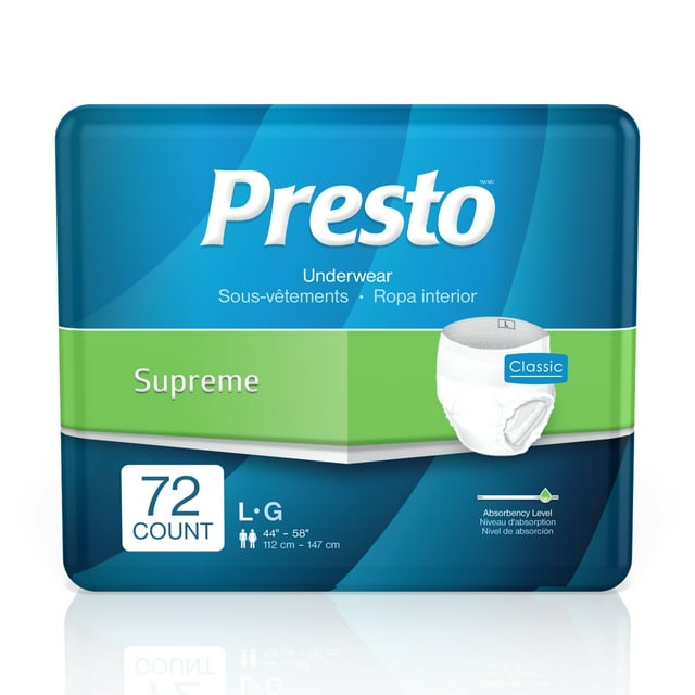 Presto Supreme Breathable Incontinence Underwear for Women and Men