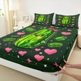 thumbnail image 3 of Castle Fairy Teens Cucumber Pickle Twin Sheet Sets,Love Heart Bedding, 3 of 7