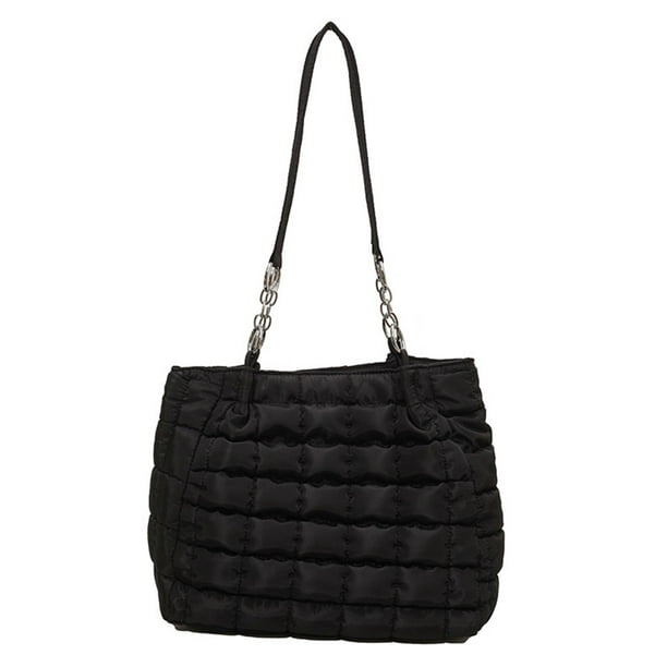 Bolso de mano acolchado para mujer, Bolso de algodón de gran capacidad, Bolso de moda para mujer y niña