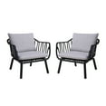 thumbnail image 2 of Modern Club Chairs, PP, Grey (Set of 2), 2 of 9